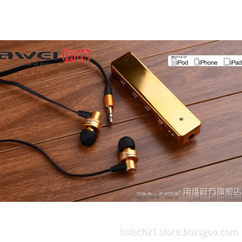 Awei ES-TF8 headphone deep bass TF card mobile,computer ear headsets Iphone,Samsung,MI,HTC,Nokia,Moto,MX,Blackberry